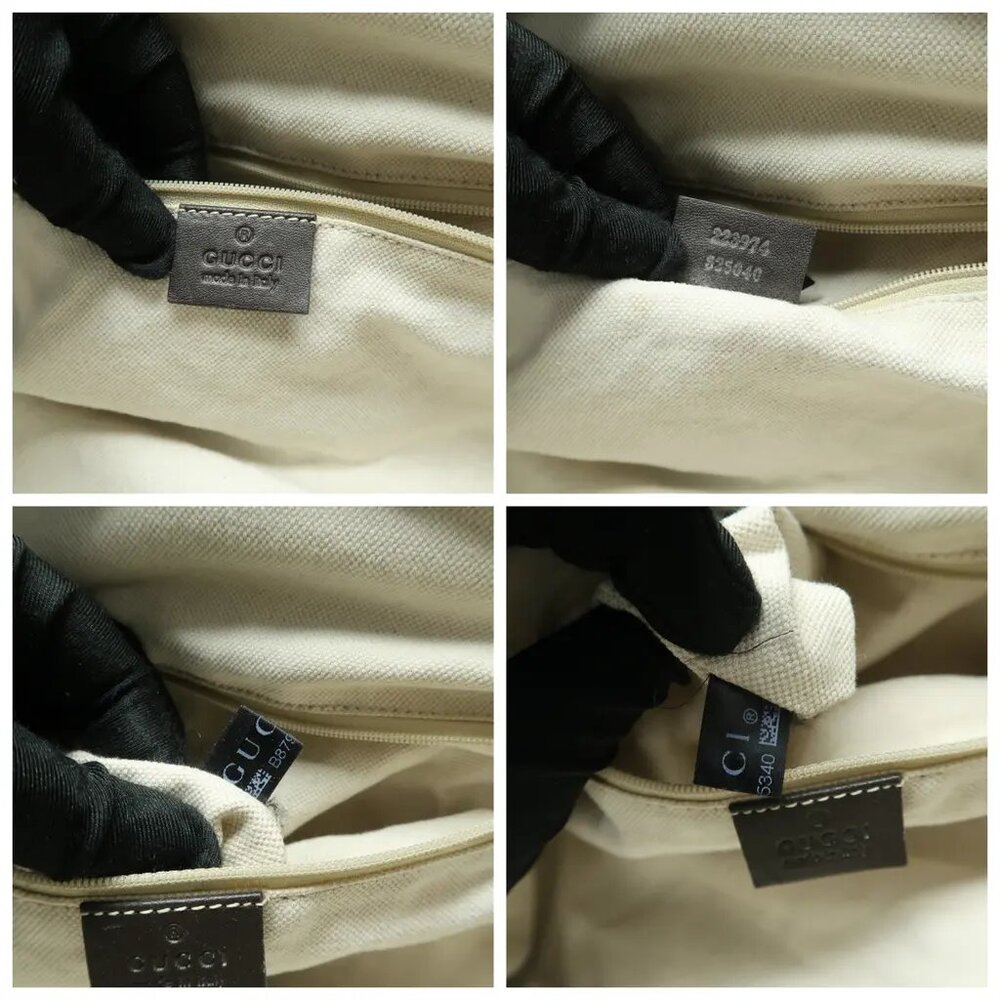 GUCCI Sukey Brown Cloth Satchel 567-011925 - Picture 5 of 12